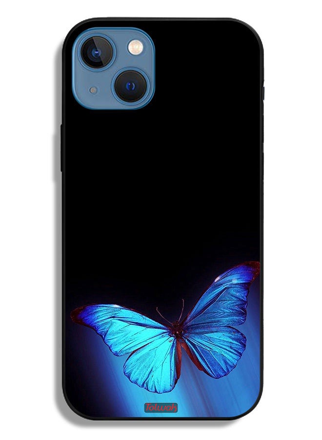 Tolwak جراب حماية لجهاز Apple iPhone 13 بتصميم فراشة - Image 2