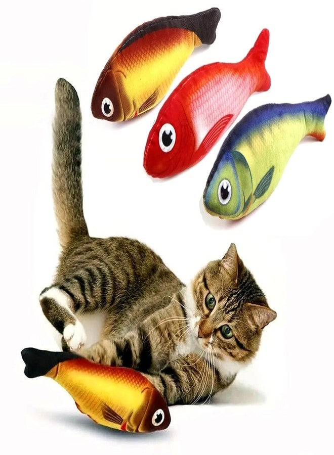 RoverPets Catnip Fish Toys for Cats,1 Pcs Pack Catnip Toy Interactive Plush for Indoor Cats Toys with Bell - Scratch Chewing Teeth Grinding Pillow Cleaning Kick Bite Resistant for Kitten Toy - Image 1