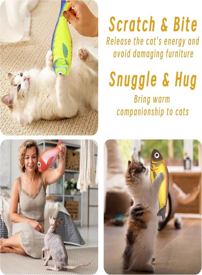 RoverPets Catnip Fish Toys for Cats,1 Pcs Pack Catnip Toy Interactive Plush for Indoor Cats Toys with Bell - Scratch Chewing Teeth Grinding Pillow Cleaning Kick Bite Resistant for Kitten Toy - Image 5