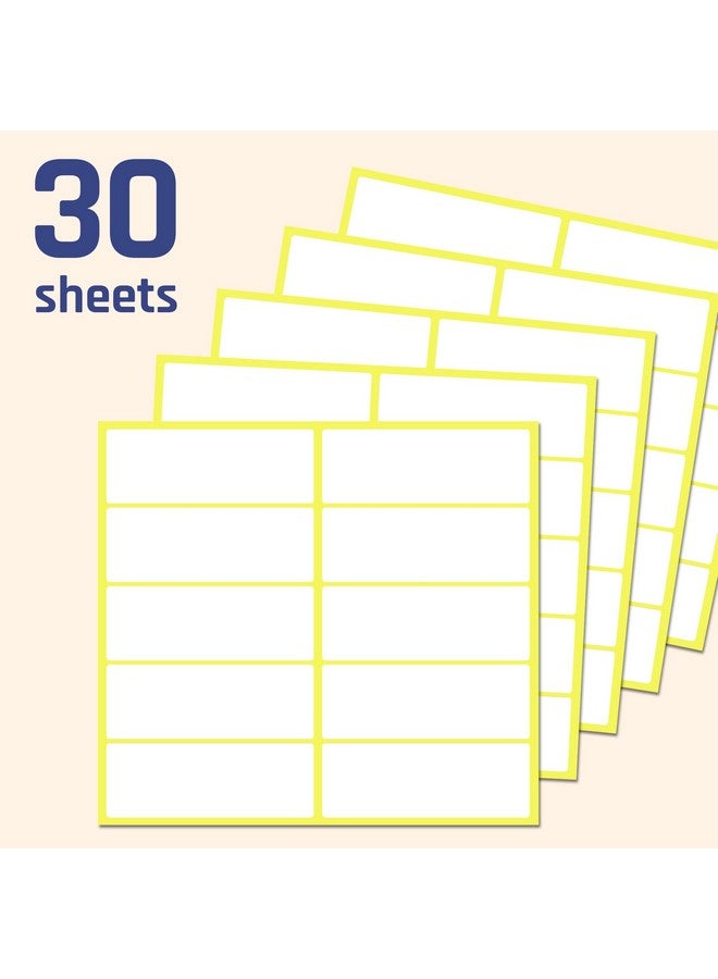 TownStix 300 Pack 1" X 2.75" Labels Stickers To Write On Matte White - Image 3