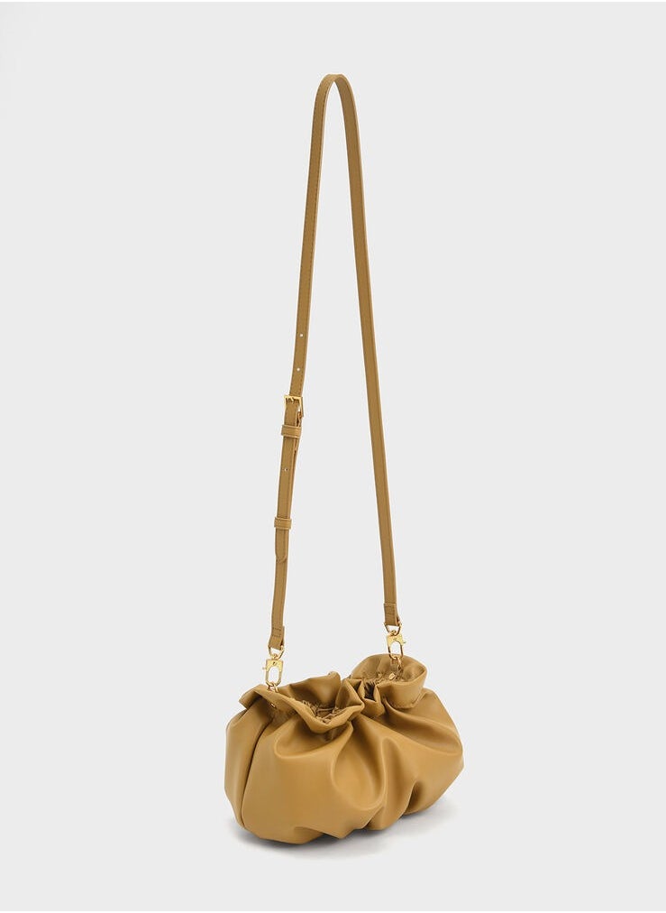 Charles & Keith Ruched Bead-Embellished Bag  - Image 2