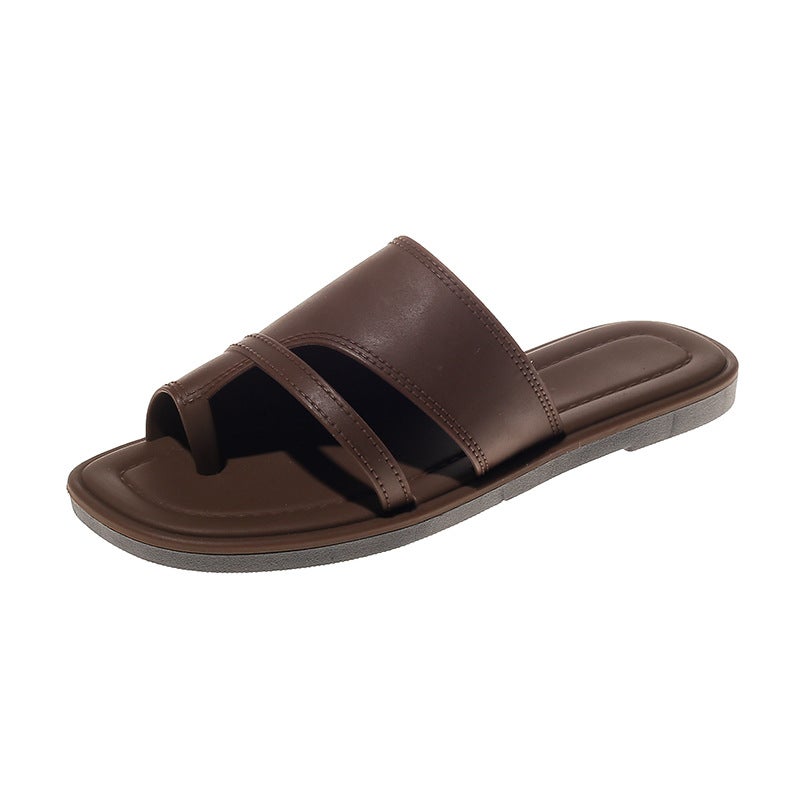 Women's Fashion Flip Flop Sandals PVC Slip On Beach Sliders - Image 5
