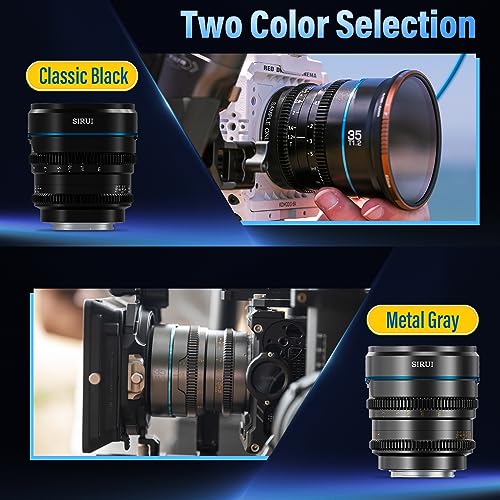 SIRUI Night Walker 35mm S35 Manual Focus Cine Lens, T1.2 Large Aperture RF Mount Lens for RED Komodo, R7, R10, C70, R50 (MS35R-B, Black) - Image 4
