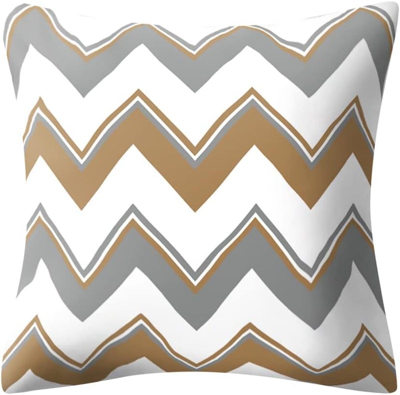 Drmstow Brown Pillow Covers 18x18 Set of 4 Decorative Geometric Throw Pillow Case Outdoor Sofa Pillow Cushion Covers for Couch Living Room Bed Patio Furniture IndoorsHome Decor… - Image 4