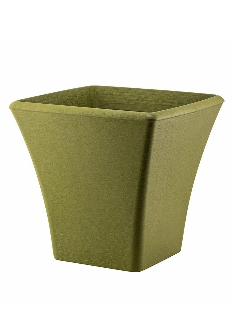 بوليوورك وعاء للنباتات والزهور,  اناء ديكور داخلي, مقاس 38 سم مربع, لون أخضر يحتوي على 4 فتحات تصريف بيجونفل بوليورك  - Image 4