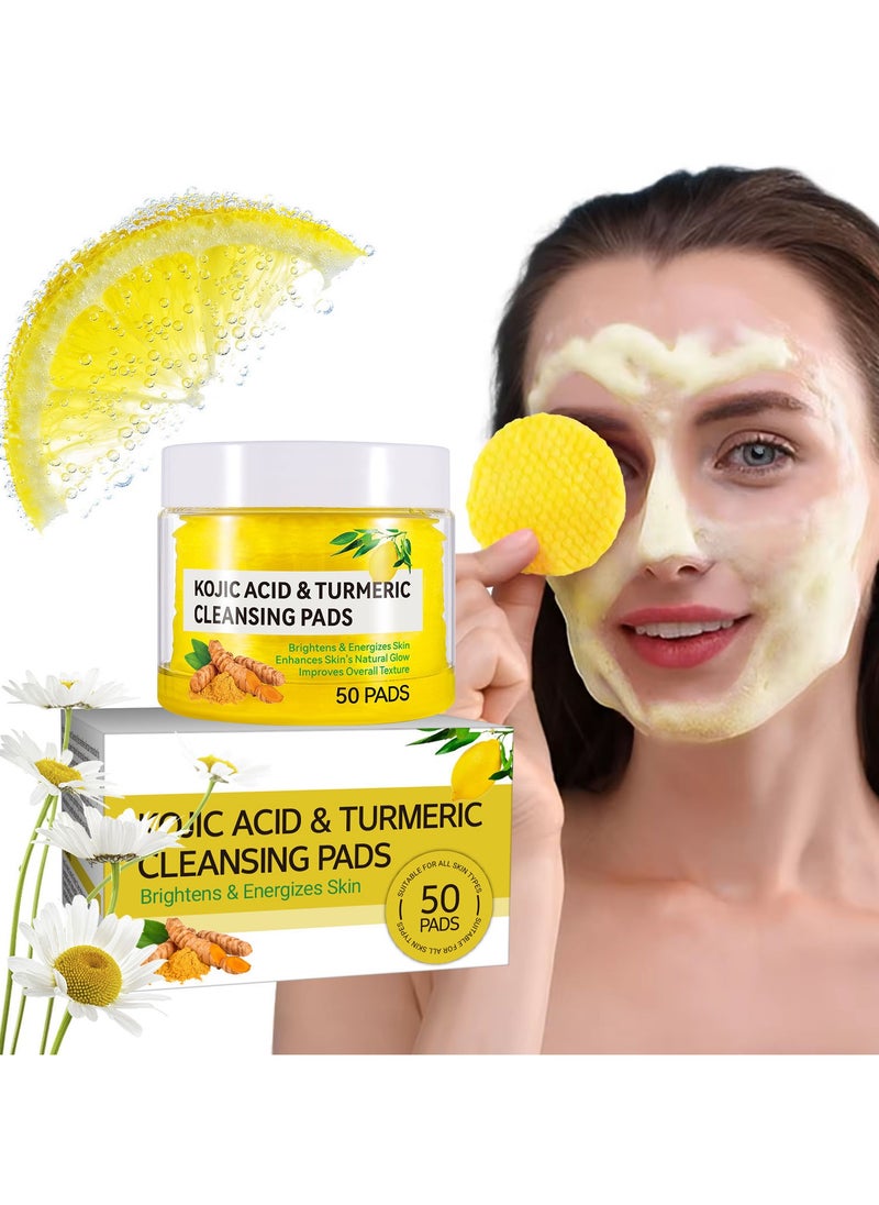 Ucanbe - 50 PADS Turmeric Facial Peel Off Mask - Deeply Cleanses, Reduces Blackheads, Whiteheads, Enlarged Pores, Dullness, and Greasiness - With Aloe Vera, Chamomile, Calendula Essence, and Extraction Tool for Easy Removal - Image 1