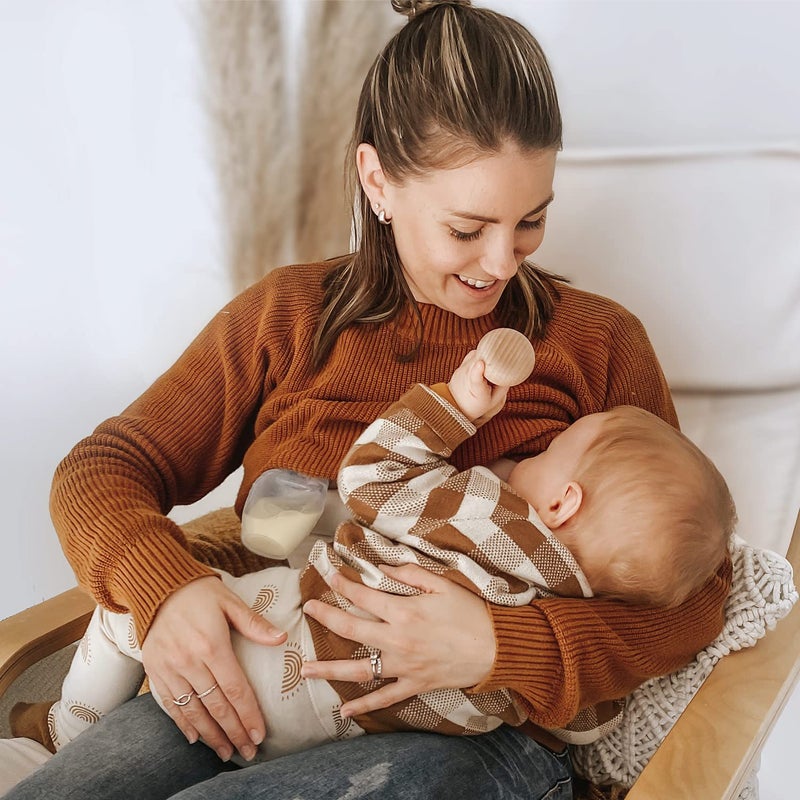 haakaa مضخة الثدي اليدوية هاكّا لجمع الحليب 4 أونصات 100 مل ومجمع الحليب على شكل خنفساء 25 أونصة 75 مل من السيليكون الغذائي - Image 2