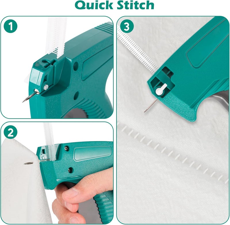 BSONE Price Tagging Gun for Clothing, 2-in-1 Stitch Gun & Retail Price Tag Attacher Gun for Clothes with 6 Needles & 1000pcs 0.2" & 1000pcs 2"Barbs Fasteners - Image 5