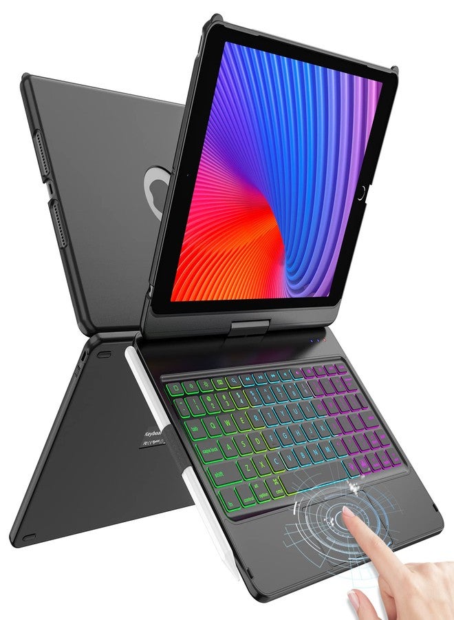 HotLife iPad 9th Generation Case with Keyboard 2021, iPad 10.2 8th Generation Case with Keyboard, iPad 7th Generation Touch Case with 360° Rotating Keyboard -10 Colors Backlit New iPad Keyboard 9th/8th/7th - Image 1