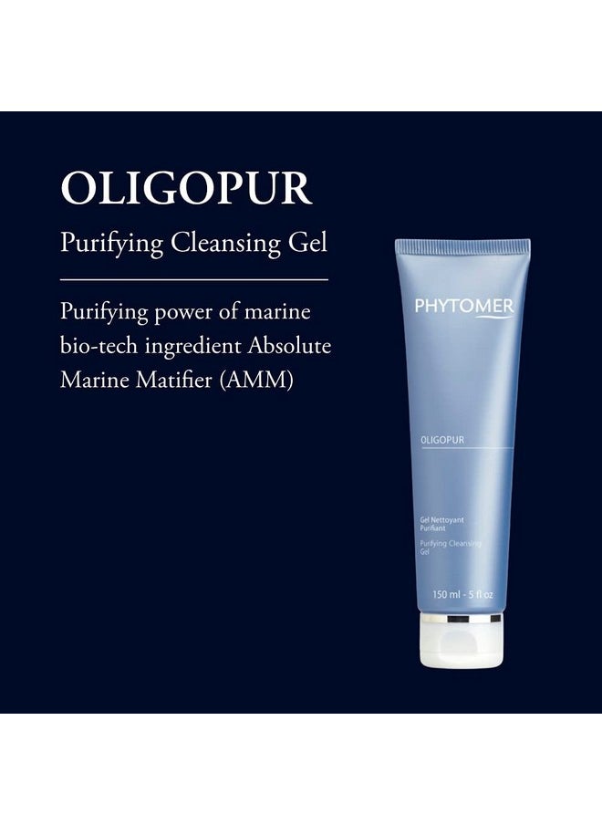 Phytomer - Phytomer Oligopur Purifying Cleansing Gel | Skin Balancing, Oil Absorbing Face Cleanser | Energizing Face Wash Prevents Dull Skin Tone | Safe, Natural Ingredients | Sustainable & Eco-Friendly | 150ml - Image 1