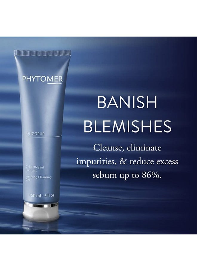 Phytomer - Phytomer Oligopur Purifying Cleansing Gel | Skin Balancing, Oil Absorbing Face Cleanser | Energizing Face Wash Prevents Dull Skin Tone | Safe, Natural Ingredients | Sustainable & Eco-Friendly | 150ml - Image 1