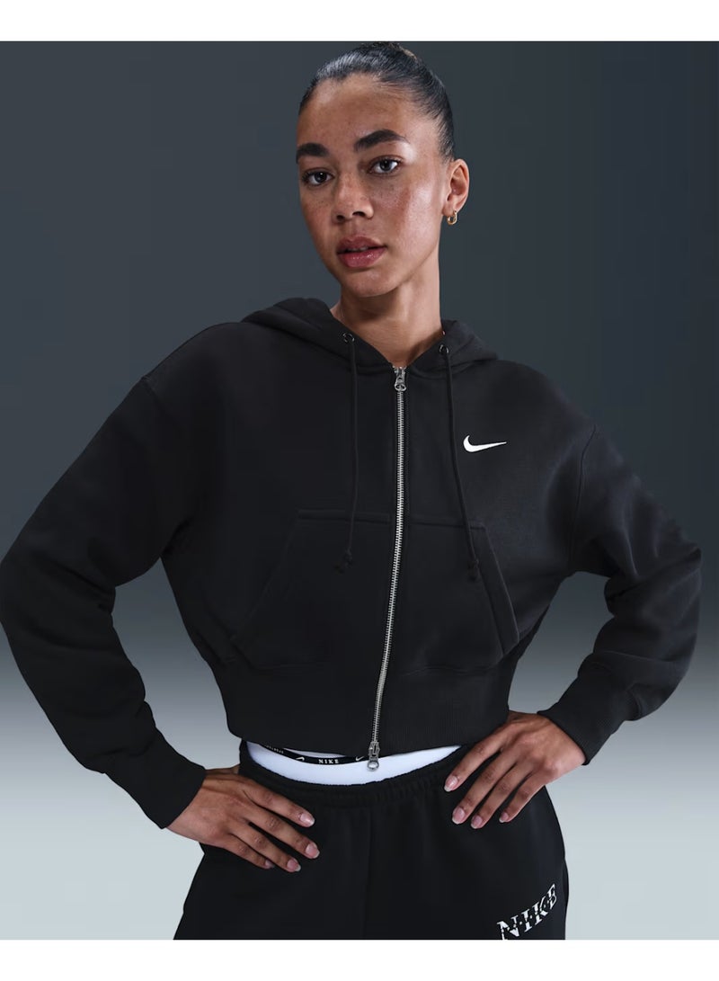 Nike Women’s Nike Sportswear Phoenix Fleece Crop Full-Zip Hoodie - Image 1