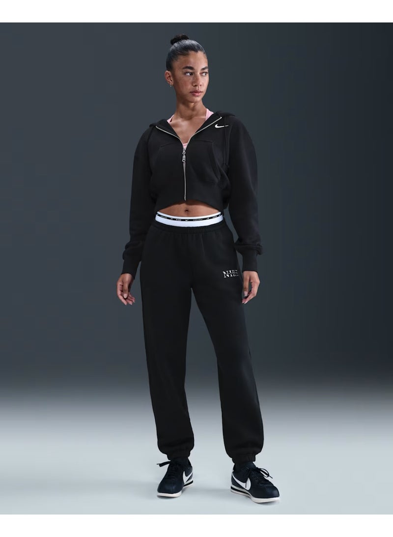 Nike Women’s Nike Sportswear Phoenix Fleece Crop Full-Zip Hoodie - Image 3