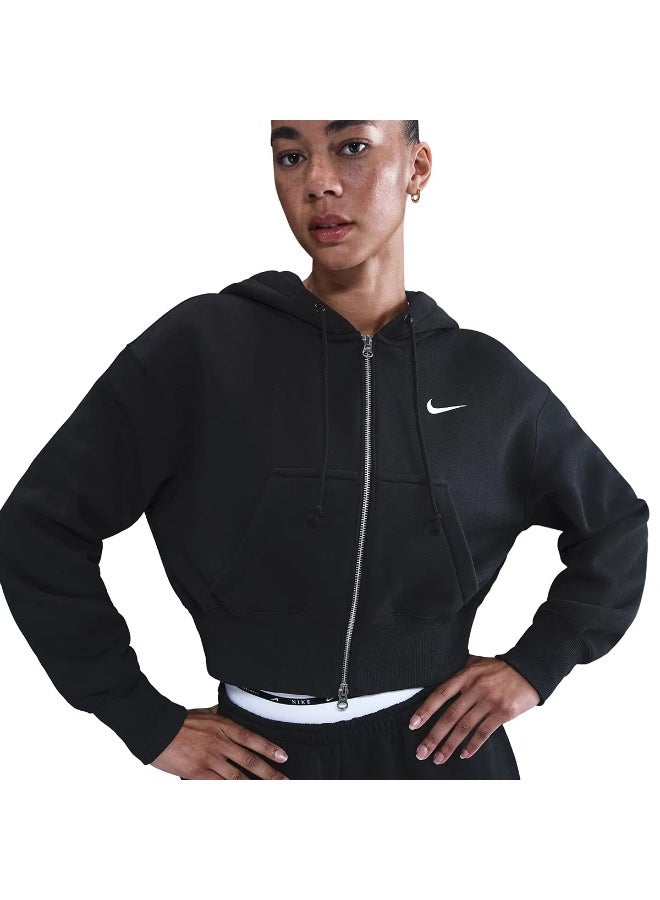 Nike Women’s Nike Sportswear Phoenix Fleece Crop Full-Zip Hoodie - Image 4