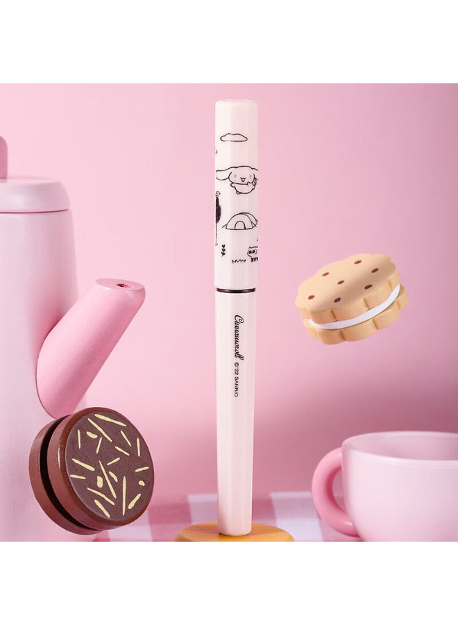 Platinum Pq-200kt Camping Fountain Pen Set For Students' Handwriting Practice, Beginner-friendly With Replaceable Ink Cartridges, Hard-tip Calligraphy Fountain Pen, Cinnamoroll Big-eared Dog - Image 2