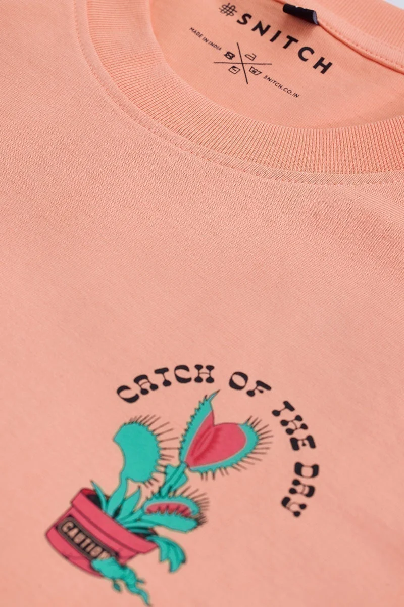 سنيتش تيشيرت بطبعة خوخ صيد اليوم