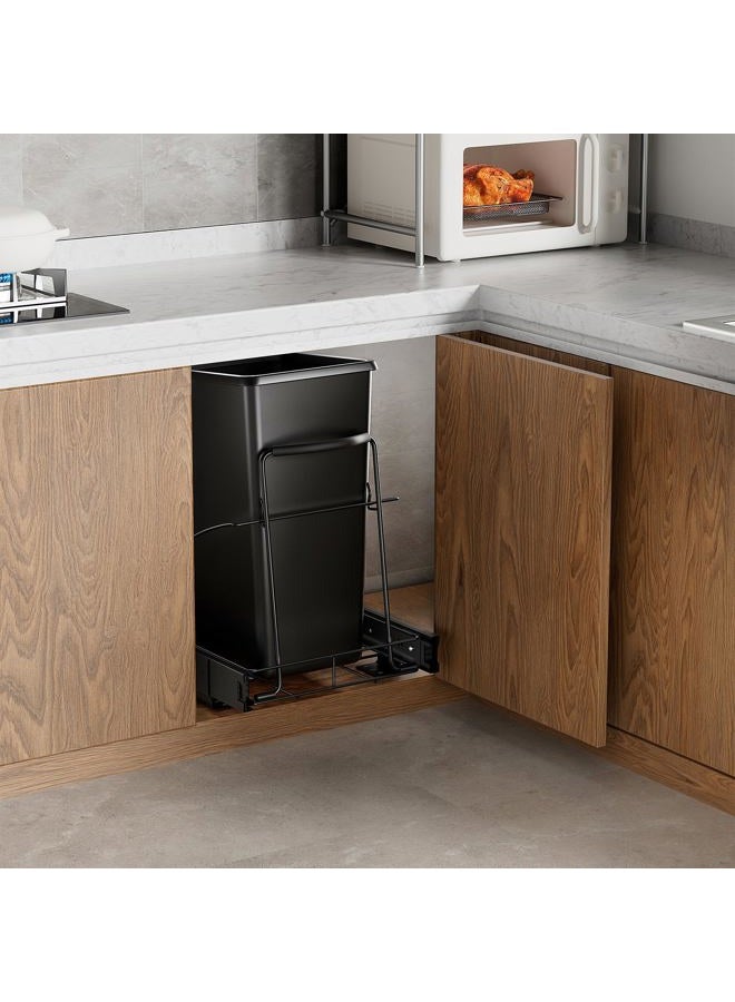lifancy Pull Out Trash Can Under Cabinet Shelf - Under Sink Trash Can Pull Out Slider for 30–35 Quart Cans Up to 80 lb - Cabinet Trash Can Pull Out Kit - (Can Not Included) - Image 4