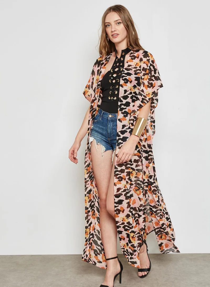 Candypants Animal Print Sheer  Kimono