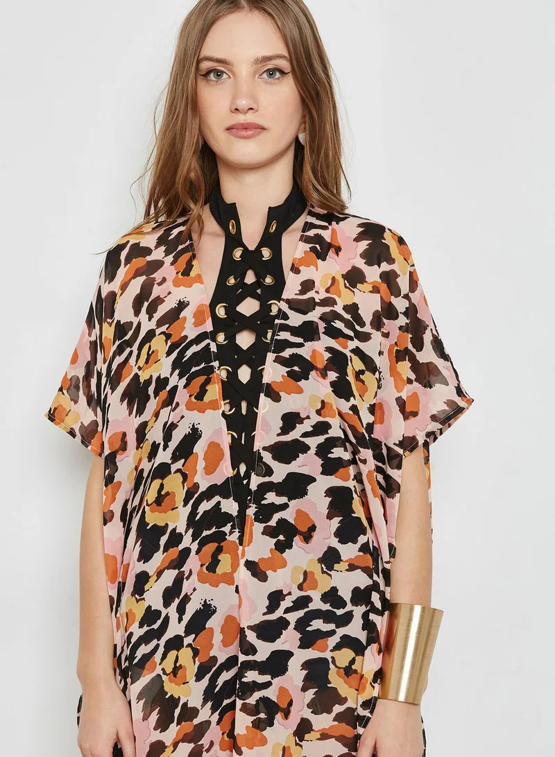 Candypants Animal Print Sheer  Kimono
