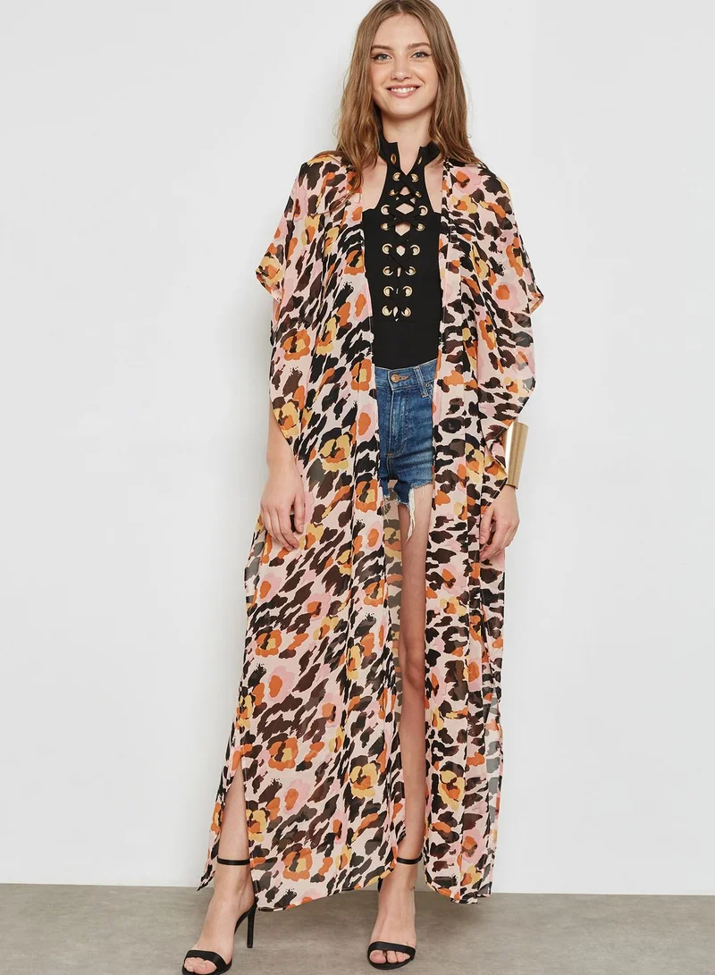 Candypants Animal Print Sheer  Kimono
