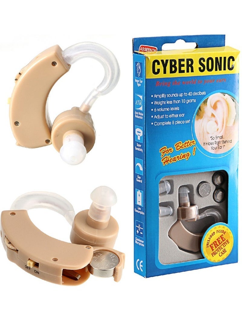 Gulf Trend Hearing Aid Machine – Cyber Sonic Ear Sound Enhancement Amplifier for Adults and Seniors – Lightweight, Adjustable Volume Behind-the-Ear Hearing Device – Comfortable and Discreet Hearing Support for Left or Right Ear - Image 1