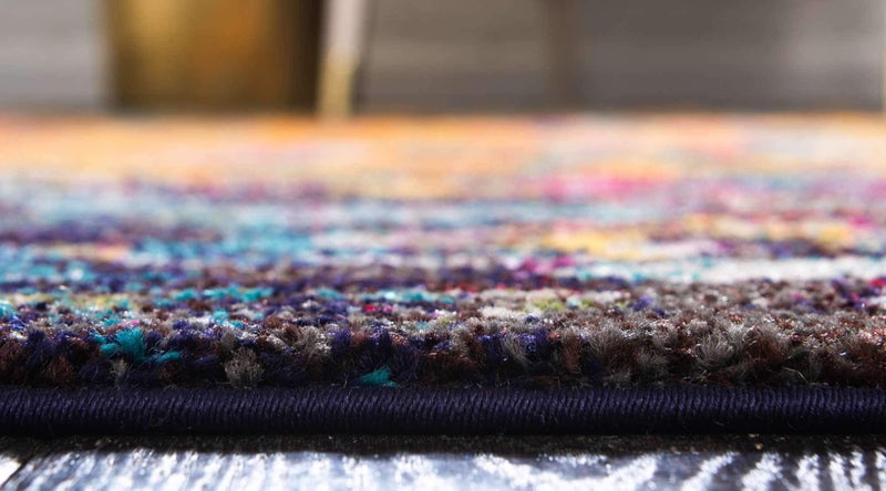 Unique Loom Estrella Collection Dark Colors, Modern, Abstract, Distressed Area Rug (3' 3 x 5' 3 Rectangular, Multi/Navy Blue) - Image 4
