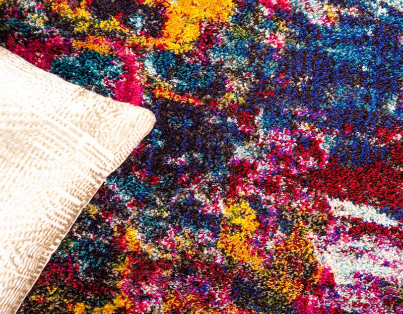 Unique Loom Estrella Collection Dark Colors, Modern, Abstract, Distressed Area Rug (3' 3 x 5' 3 Rectangular, Multi/Navy Blue) - Image 5