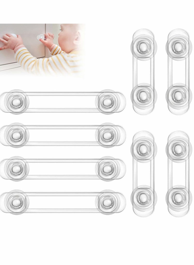 Y&D Child Safety Locks, 8 Pcs Transparent Baby Cupboard Door Lock - Image 1