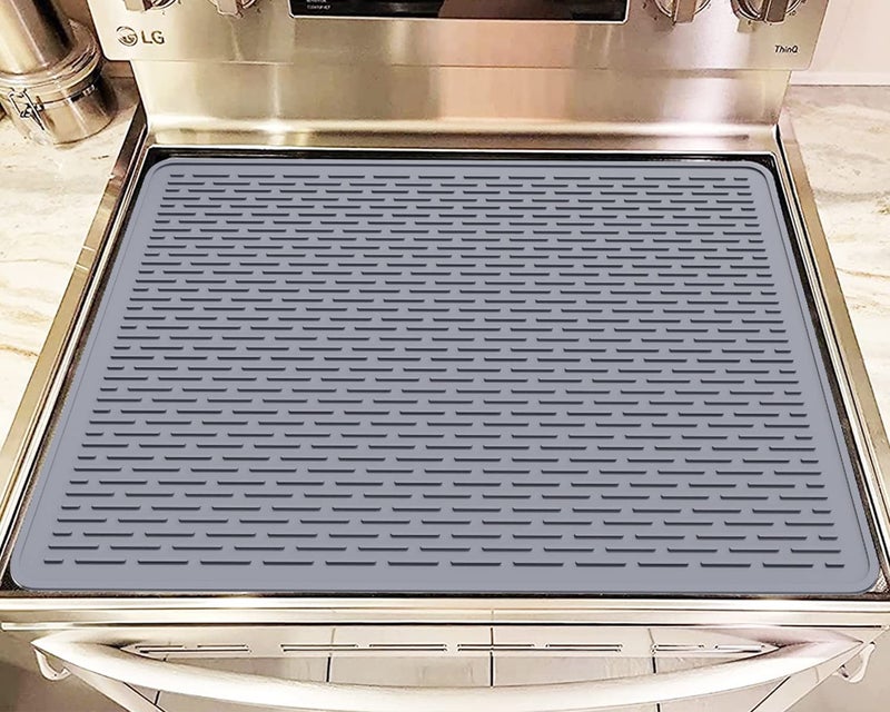 Xinpuerda Silicone Stove Top Cover and Mat for Ceramics, 27.75"x19.75" - Multipurpose, Gray - Image 1