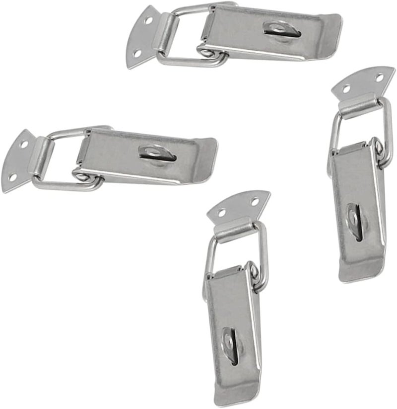 4 قطع من مزلاج الربيع الفولاذي المقاوم للصدأ للأدراج والخزائن والصناديق الخشبية سهلة التركيب - Image 2