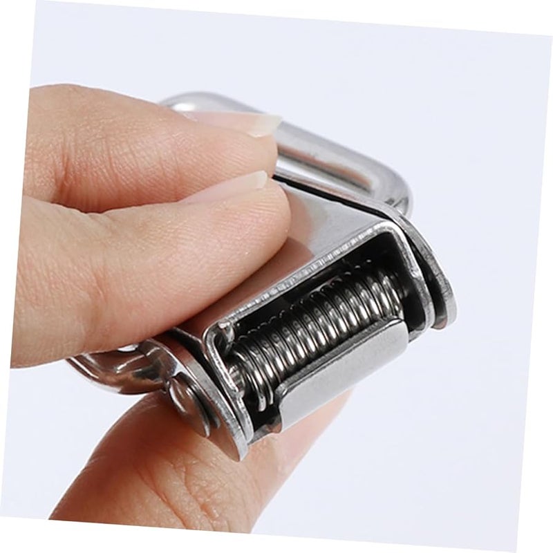 4 قطع من مزلاج الربيع الفولاذي المقاوم للصدأ للأدراج والخزائن والصناديق الخشبية سهلة التركيب - Image 5