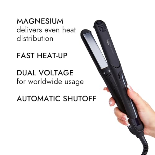 Ion Magnesium Flat Iron 1 Inch, Optimal Heat, Ceramic Tourmaline, Patented Korean Magnesium Technology - Image 5