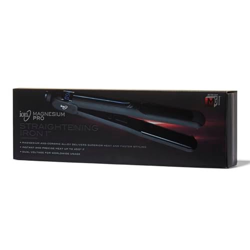 Ion Magnesium Flat Iron 1 Inch, Optimal Heat, Ceramic Tourmaline, Patented Korean Magnesium Technology - Image 2