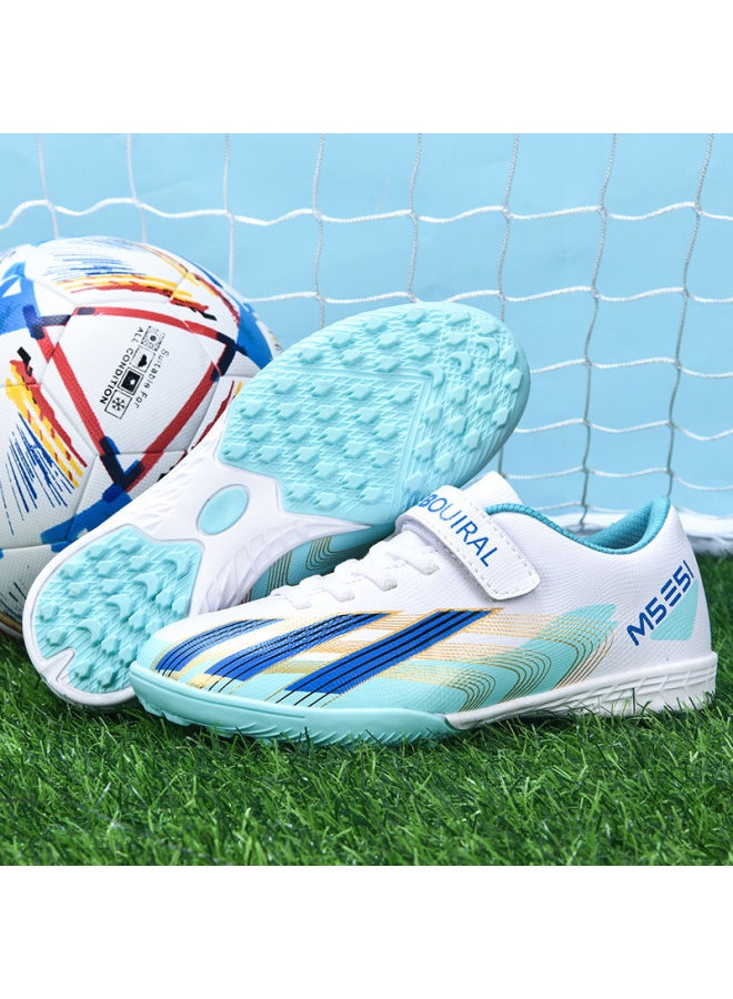 White Moon Nails New Wear-resistant Non-slip Shoes Deduction Children's Football Shoes Summer Ride Straight Hair Professional Competition