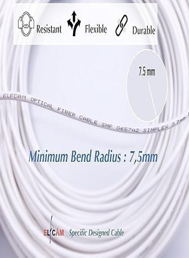 Elfcam - 5m SC/APC to SC/APC Simplex Singlemode 9/125μm LSZH (5M) Fibre Optic Cable - Image 3