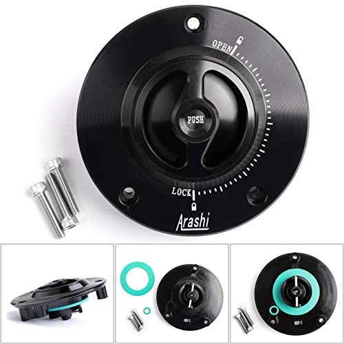 Areyourshop CNC Keyless Fuel Gas Tank Cap For SUZUKI GSXR 600/750/1000 GSR 600/750 03-18, Please check the Description for Exact Fitment Models - Image 5
