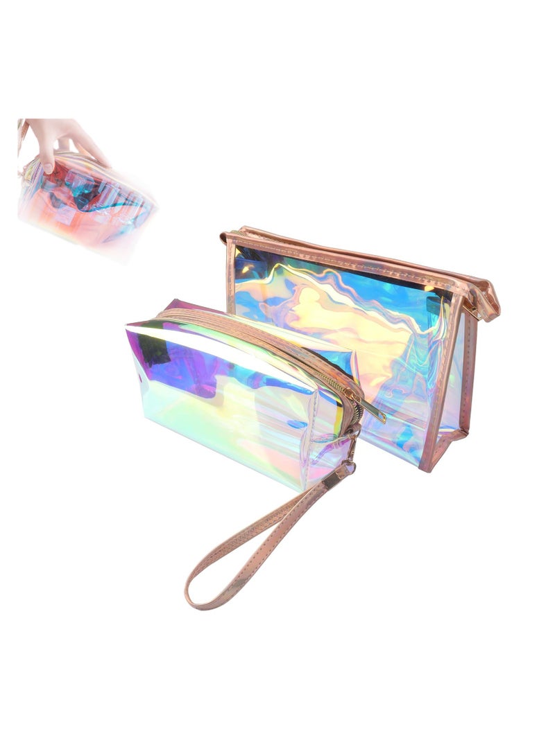 CMGTYYD Transparent Toiletry Bag Travel Essentials 2-Pack, Waterproof Makeup Shower Pouch, Clear Cosmetic Organizer for Hand Wash - Image 1