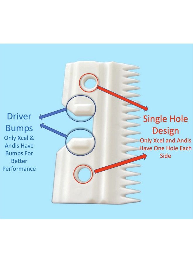 Xcel Ceramic Coarse Pet Replacement Cutter Blade Compatible With Andis Oster A5 And Walh Km Series (4 Pack) - Image 4