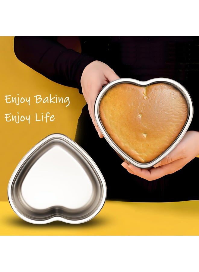 AWTBDP 6 Inch Heart Cake Pan Set of 2, Nonstick Heart Shaped Cake Pans for Layer cakes, Durable Stainless Steel Cake Baking Pans Tins for Valentine's Day/Thanksgiving/Wedding/Anniversary, Dishwasher Safe - Image 5