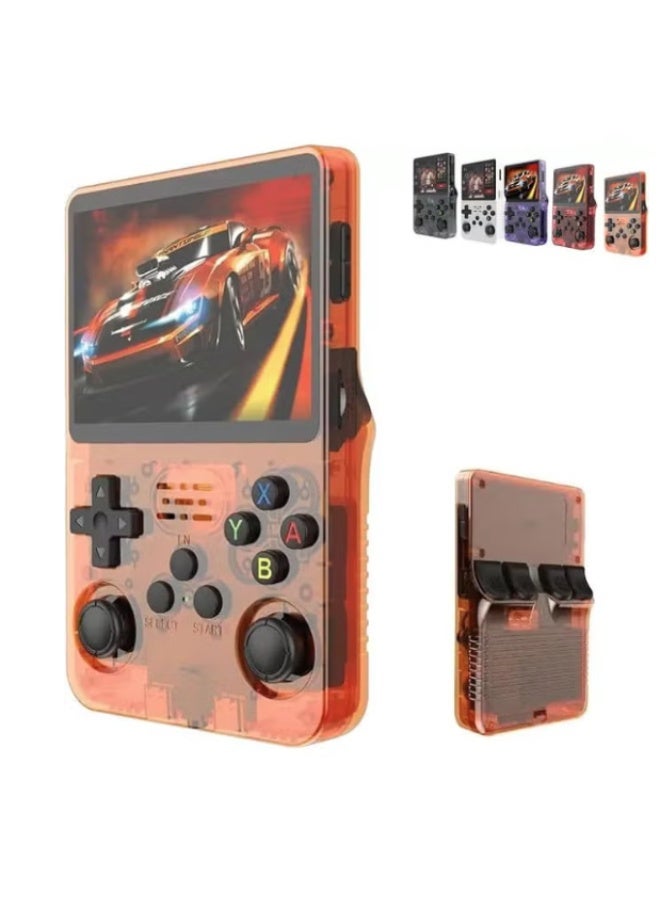 Generic R36S Portable Linux Retro Video Game Console with 64GB TF Card and 20,000+ Games, Retro Video Game Console with 3.5 Inch IPS Screen- orange - Image 1