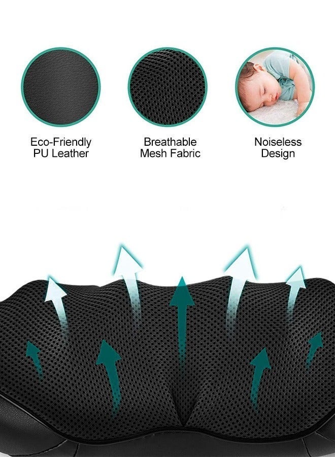 Medcursor Electric Neck and Back Massager with Heat Portable Deep Tissue 3D Kneading Pillow for Muscle Pain Relief Home Office Daily Use Mothers Day Gift - Image 4