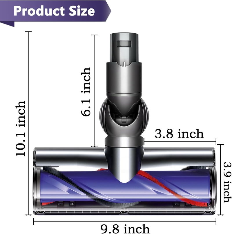 Coodss Quick-Release Motorhead Cleaner for Dyson V6 DC58 DC59 DC62 DC72 DC74 Vacuums Models Cleaner Head Dyson SV04 SV06 SV09 Replacement Part Electric Head for Hardwood Floor Carpets - Image 3