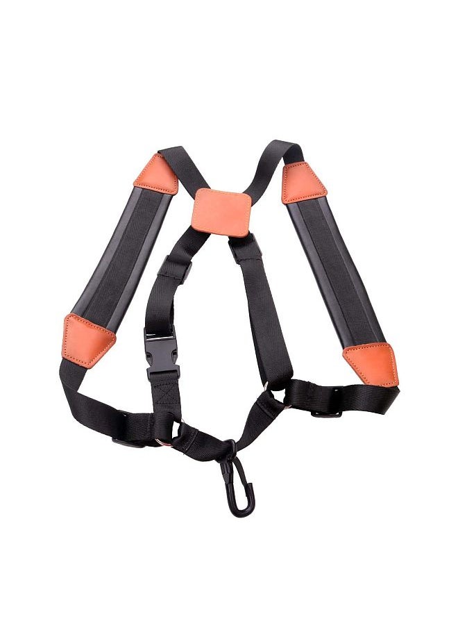 Saxophone Strap Sax Shoulder Strap Adjustable Padded Leather Strap For Soprano Alto Baritone Saxophone