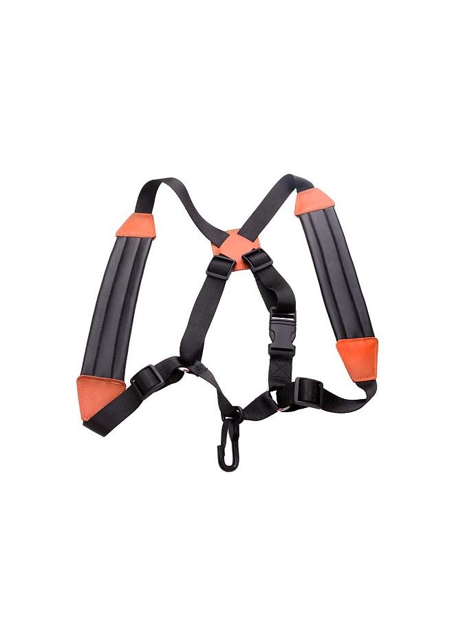 Saxophone Strap Sax Shoulder Strap Adjustable Padded Leather Strap For Soprano Alto Baritone Saxophone