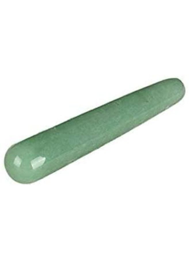 EasyLife Green Aventurine Jade for Acupuncture Therapy Pointed Stick Treatment Gua Sha Scraping Tool, Face Care Tool for Women Massage and Relaxation  - Image 1