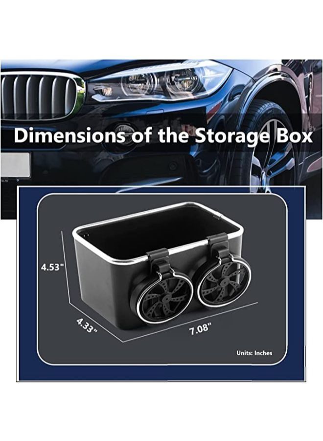 Vehicle-Mounted Tissue Coffee Cup Drink Holder Box Multifunctional Car Organizer for Cup and Bottles - Image 2