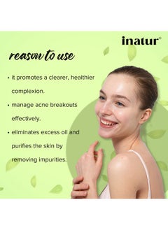 INATUR Tea Tree Facial Kit Cleansing Gel Scrub Massage Cream Face Pack For Clear Skin And Acne Control For Oily Combination And Acne Prone Skin 100G  - Image 3