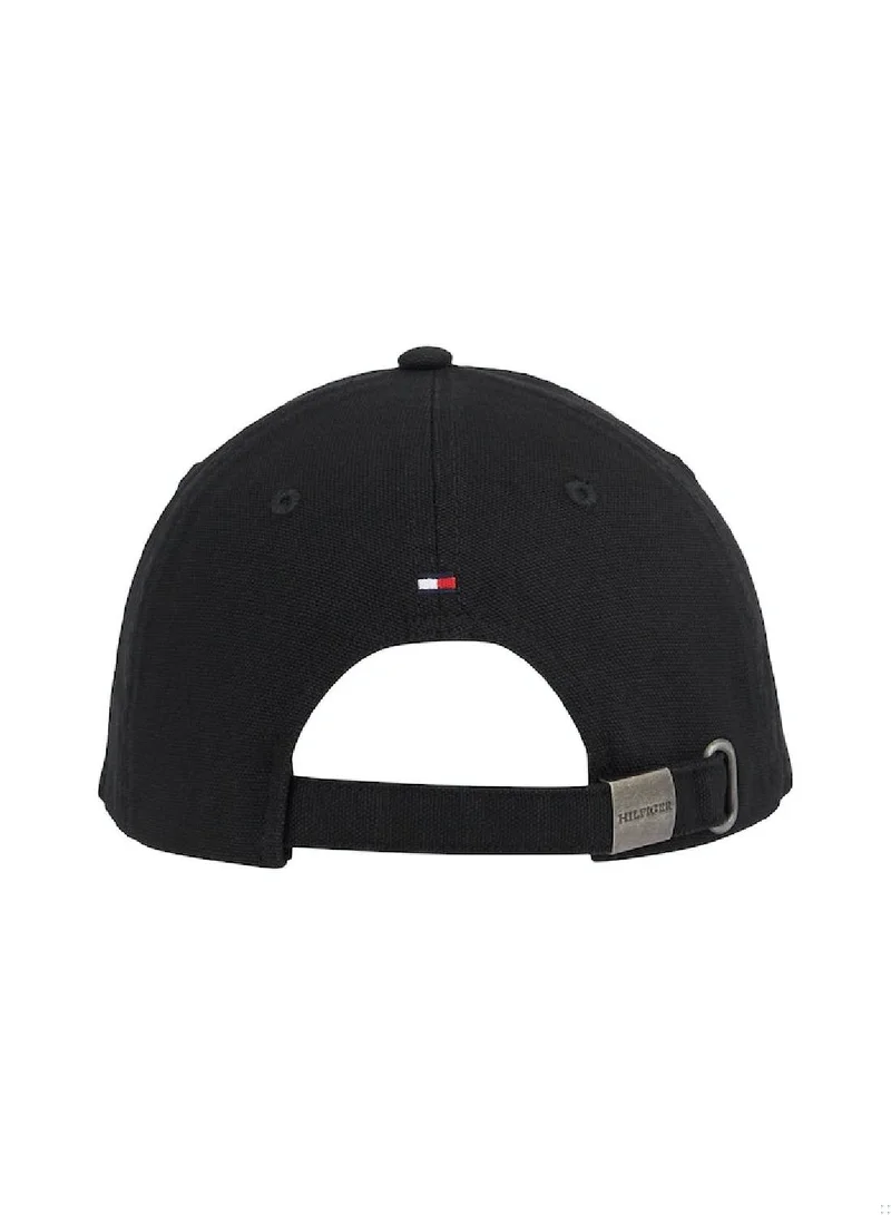 TOMMY HILFIGER Men's Hilfiger Monotype Embroidery Six-Panel Baseball Cap -  Pure cotton, Black