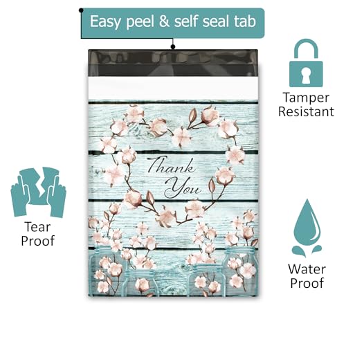 Pro Supply Global 10x13 (100) Cotton Summer Designer Poly Mailers Waterproof Self Sealing Tear Resistant Polymailers Shipping Envelopes Premium Printed Bags For Small Businesses - Image 2
