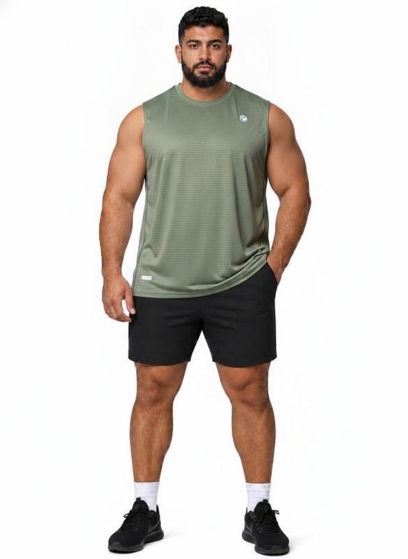 Prima Ace Airflow Tank Plus Size Premium Dark Olive - Image 5